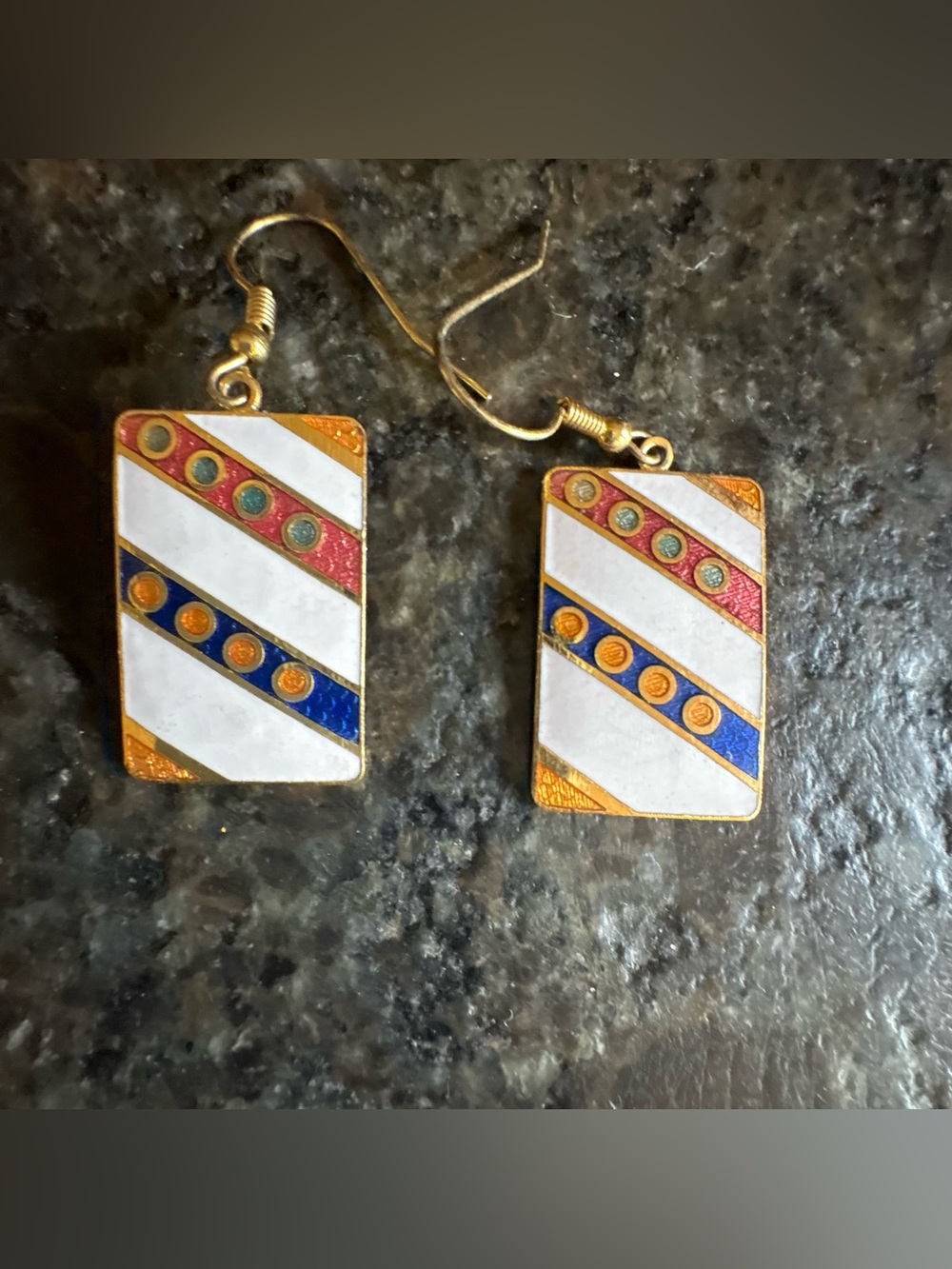 Vintage Cloisonné Earrings